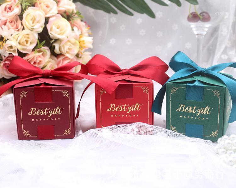

New ribbon winding Candy Box chocolate gift boxes souvenirs for guests wedding favors and gifts Birthday Baby Shower Favors box1
