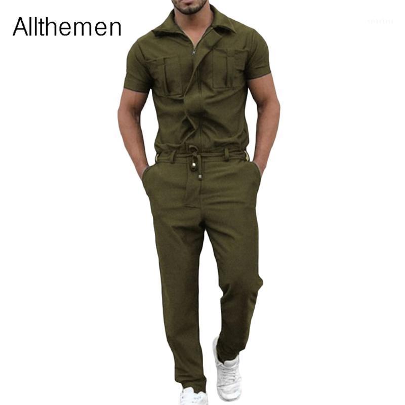 

Allthemen Men Romper Jumpsuit Streetwear Casual Playsuit Pants Vintage Solid Men Overalls Jumpsuit Trousers Tracksuit Cotton1, As shown