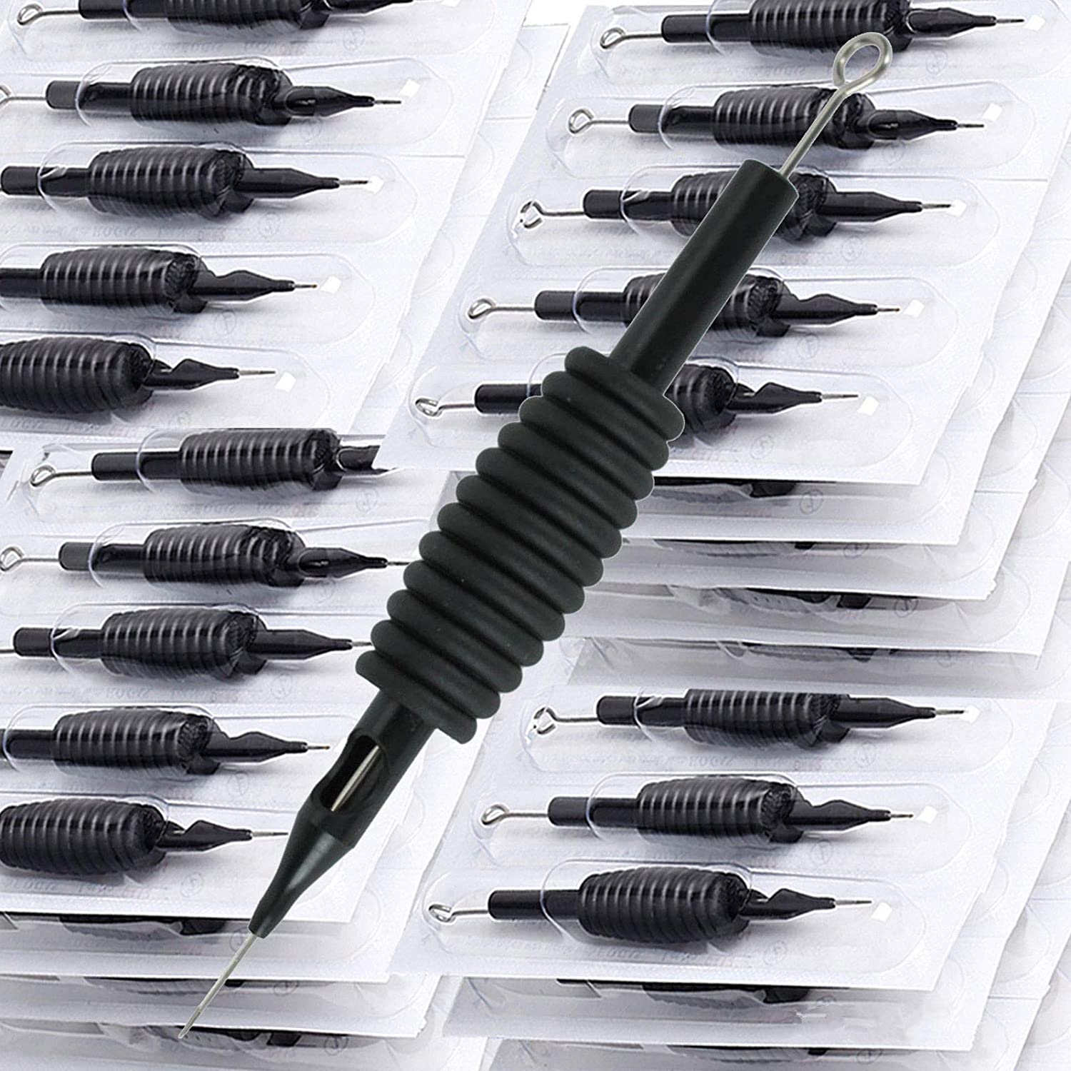 20 PCS Assorted Steriled Disposable Tattoo Needles Tubes Grips 3 5 7 9 Round Liner 19MM 3/4 Inch Tips Supplies-image-605586667