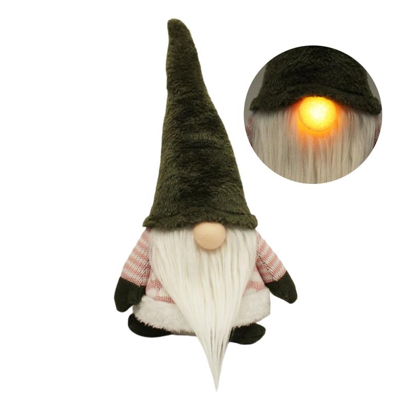 

Christmas Swedish Gnome with LED Lighting Nose Plush Doll Kids Gift Home Decor 4XFA