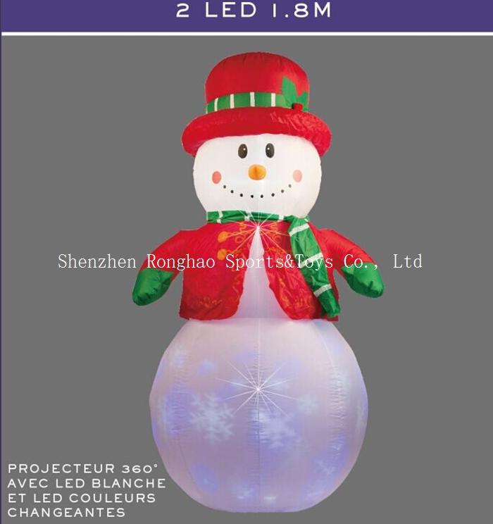

Christmas Airblown Inflatable 6' Snowman Illuminated LED Lighted Flashing Outdoor Lawn Yard Holiday Decoration