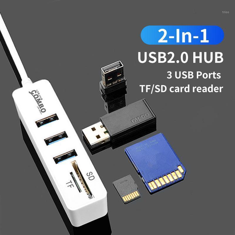 

2 in 1 USB Hub 3 Port With Card Reader Micro SD TF Card Computer Adapter USB Extend Multi For Hard Disk Wired Mouse Keyboard1