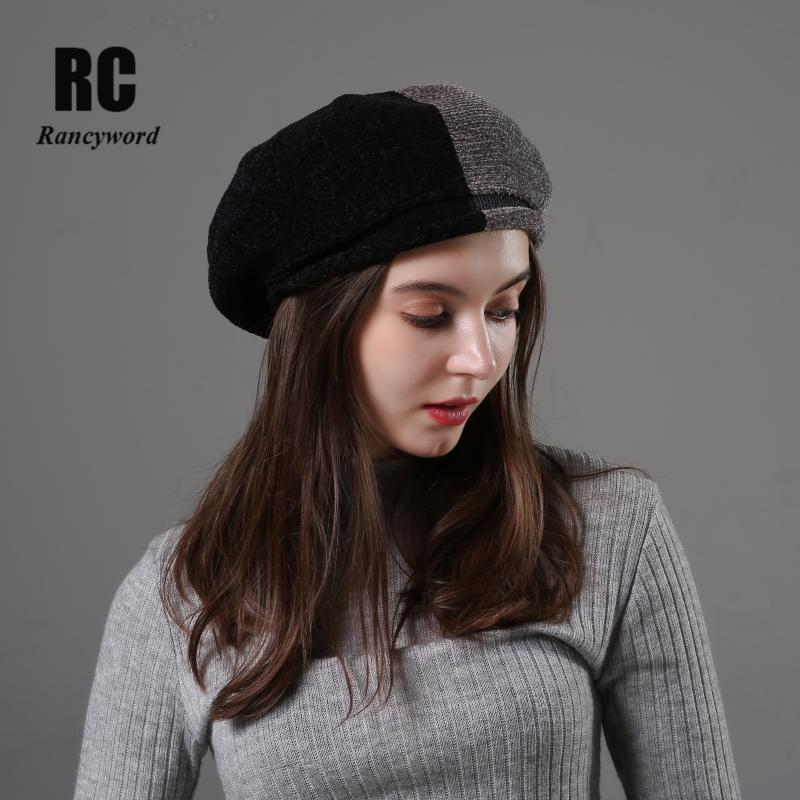 

Rancyword] Womens Beret Wool Hat High Quality New Hat Berets For Girls Casual Warm Women Winter Hats Beanies RC2075, Khaki