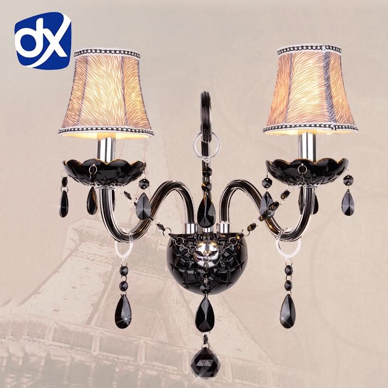 

Black K9 Crystal Wall Lamp Bedroom Wall Lamp Cosmetic Crystal Black Sconce