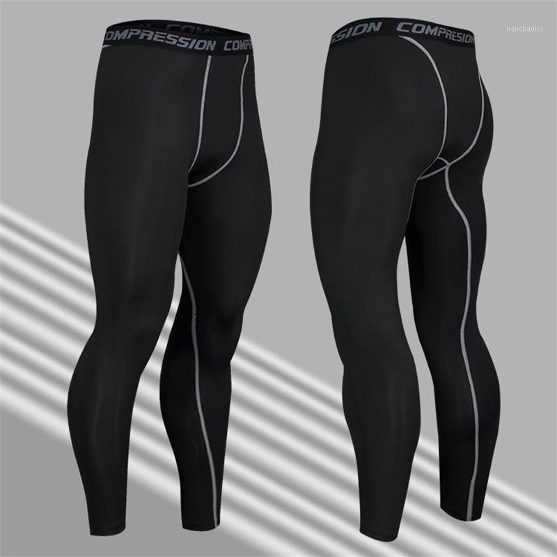 

2020 New Compression Pants Men Joggers Bodybuilding Sweatpants Breathable Trousers Elastic Skinny Leggings Crossfit Pants1, Green stripe
