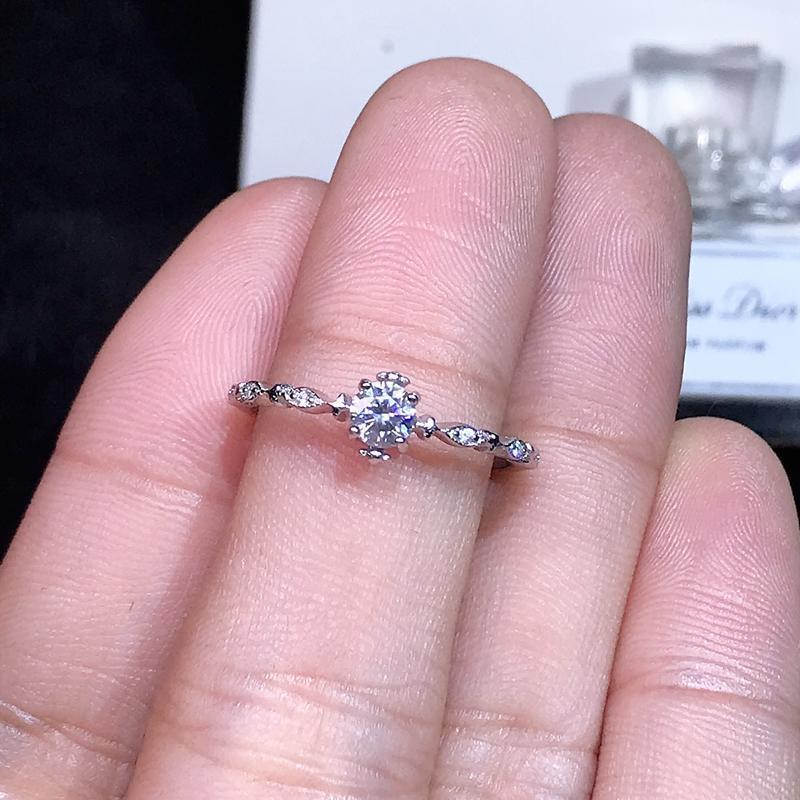 

Super benefits. Real Moissanite ring D color 925 Sterling Silver Lady diamond1