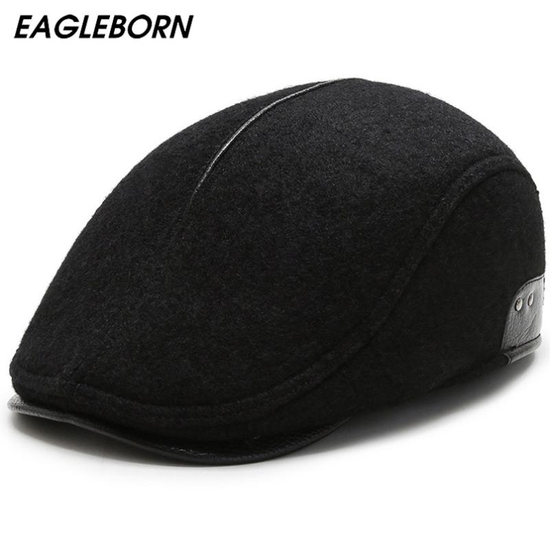

Berets Beret French Hat Winter For Men Forward Cap Boina Invierno Hombre Faux Fur Black Dad Hats