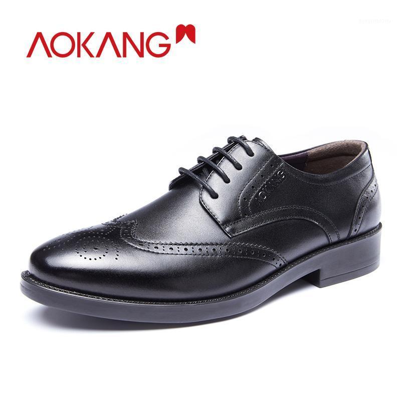 

Aokang Men Shoes Genuine Leather Shoes Men Brogue Comfortable Breathable Formal High Quality1, Brown193211007
