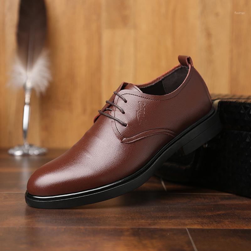 

Mazefeng 2020 New Men Brand Leather Formal Shoes Male Round Toe Dress Shoes Men Oxfords Vintage Retro Shoe Elegant Work1, Beige