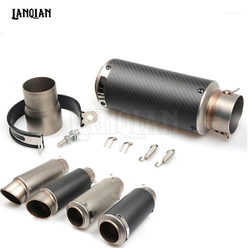 

Motorcycle Exhaust System For MOTO GUZZI BREVA 850 1100 1200 MGX21 V7 V9 GT8V Universal Carbon Fiber Pipe GP Escape Muffler1