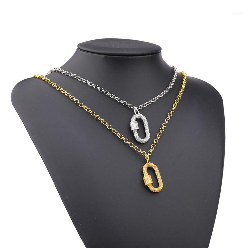 

Necklace For Women Pendant Necklace Unique Oval Chain 2020 New CZ Crystal Zircon Stone Pendant Christmas Gift1