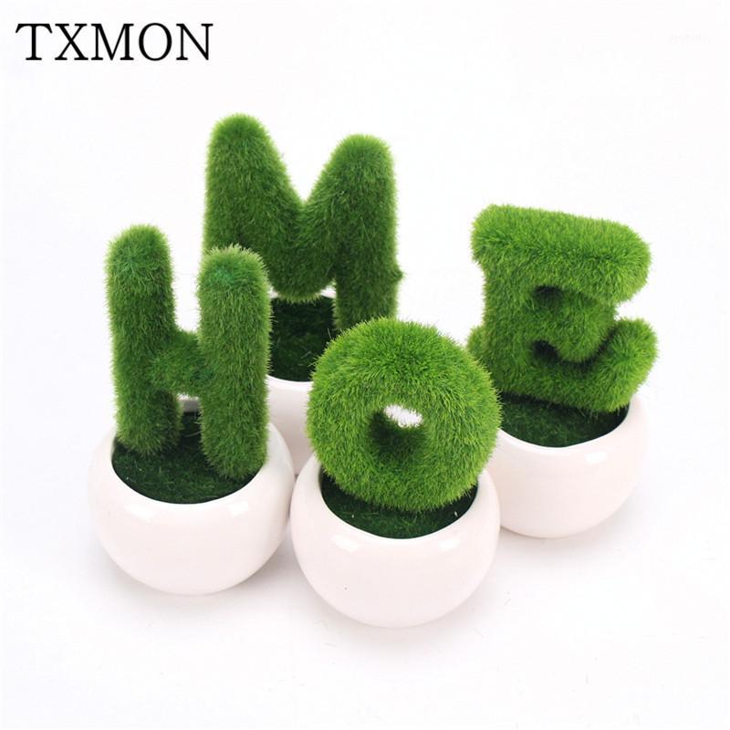 

HOME office home garden living room decoration flower simulation plant green fake potted plant bonsai creative artificial flower1, Home 1 set