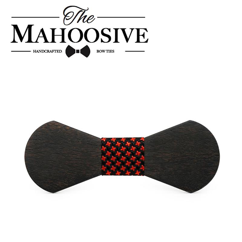 

MAHOOSIVE HOT SALE Butterfly Cravat Wood Bow Tie Formal Commercial Wooden Bow Tie Male Solid Color Marriage Ties For Men