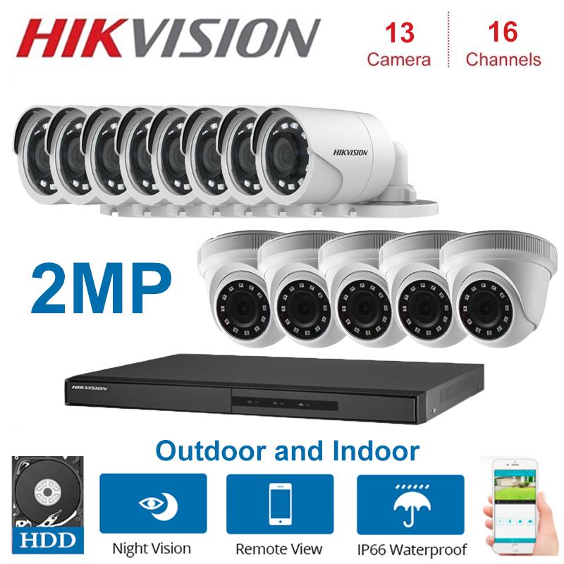 

Hikvision Monitoring Kit DS-7216HGHI-F1/N DVR + 5PCS DS-2CE56D0T-IRF + 8PCS DS-2CE16D0T-IRF CCTV security systeem Kits