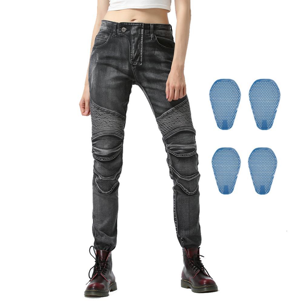 

2021 New Biker for Women Motorcycle Riding Pants Cycling Motocross Racing Jeans with 4 x Honeycomb Armor Detachable Knee Hip Pads Riyc