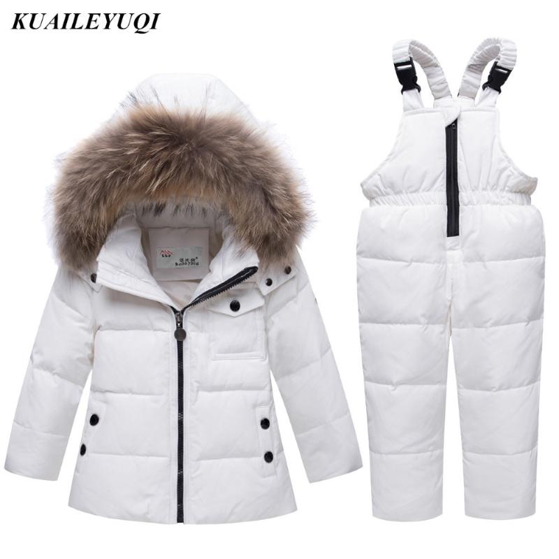 

Russia spring coat children girl clothing sets kids baby boy girl clothes for new year's Eve parka Winter down jackets snow wear, Black