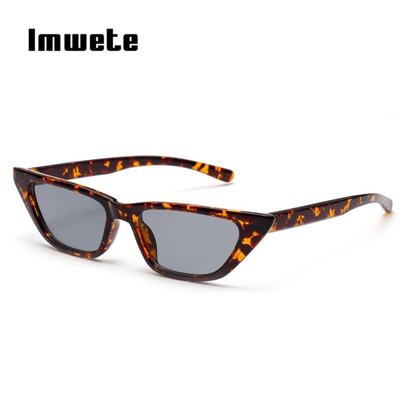 

Sunglasses Imwete Luxury Cat Eye Women Retro Vintage Small Cateye Sun Glasses Ladies Flat Top Eyewear Shades For