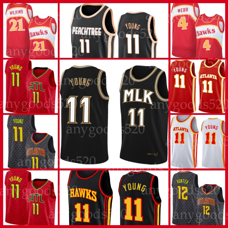 

Atlanta Hawks Jersey Trae 11 Young De'Andre 12 Hunter Spud 4 Webb Basketball Jerseys Men' 2021 New, Jersey(maci)