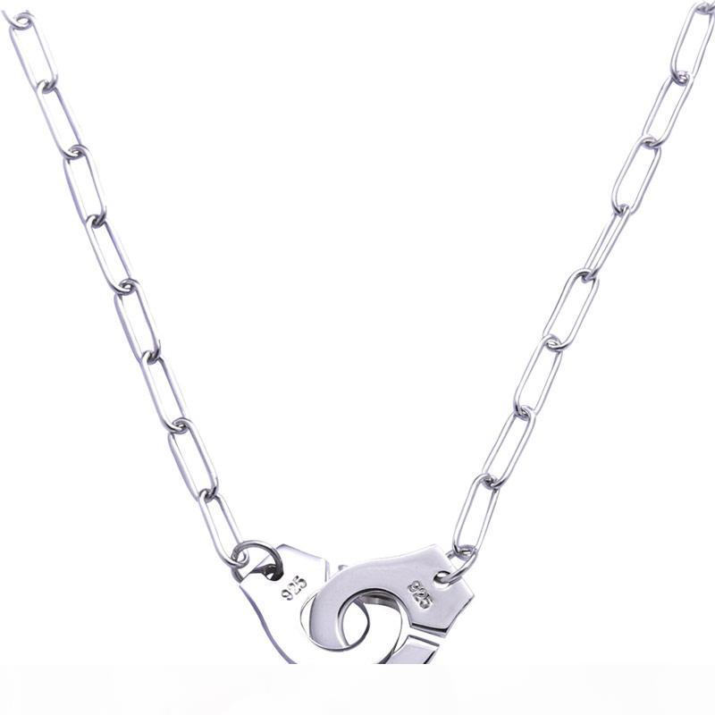 

Wholesale Price France Famous Brand Jewelry Dinh Van Necklace For Women Fashion Jewelry 925 Sterling Silver Handcuff Necklace Link Choker