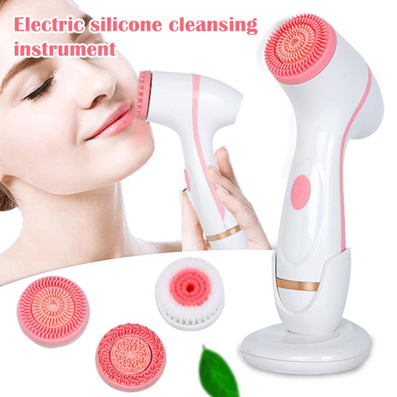 

Facial Cleansing Brush 3 Head Rotating Full Facial Spa System Aesthetic Massage M2