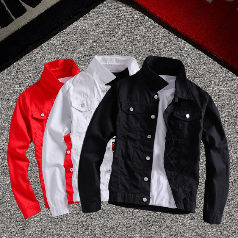 

Spring New Denim Jacket Men' Korean Trend Slim Casual Spring and Autumn Baseball Jacket Student Handsome, Black