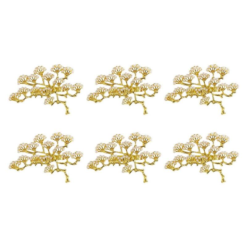 

Valentine'S Day Napkin Ring 6 Pieces,Pine Tree Napkin Ring,Suitable for Christmas, Holiday, Dinner Decoration,Etc