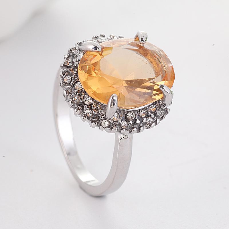 

Fashion Women Crystal Silver Color Ring Luxury Lady Engagement Ring Wedding Bands Jewelry for Bridal Christmas Gift 30K3351