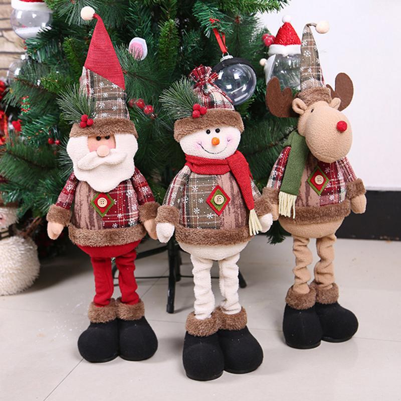 

New 2020 Merry Christmas Ornaments Christmas Gift Santa Claus Snowman Tree Toy Doll Hang Decorations For Home Enfeites De Natal