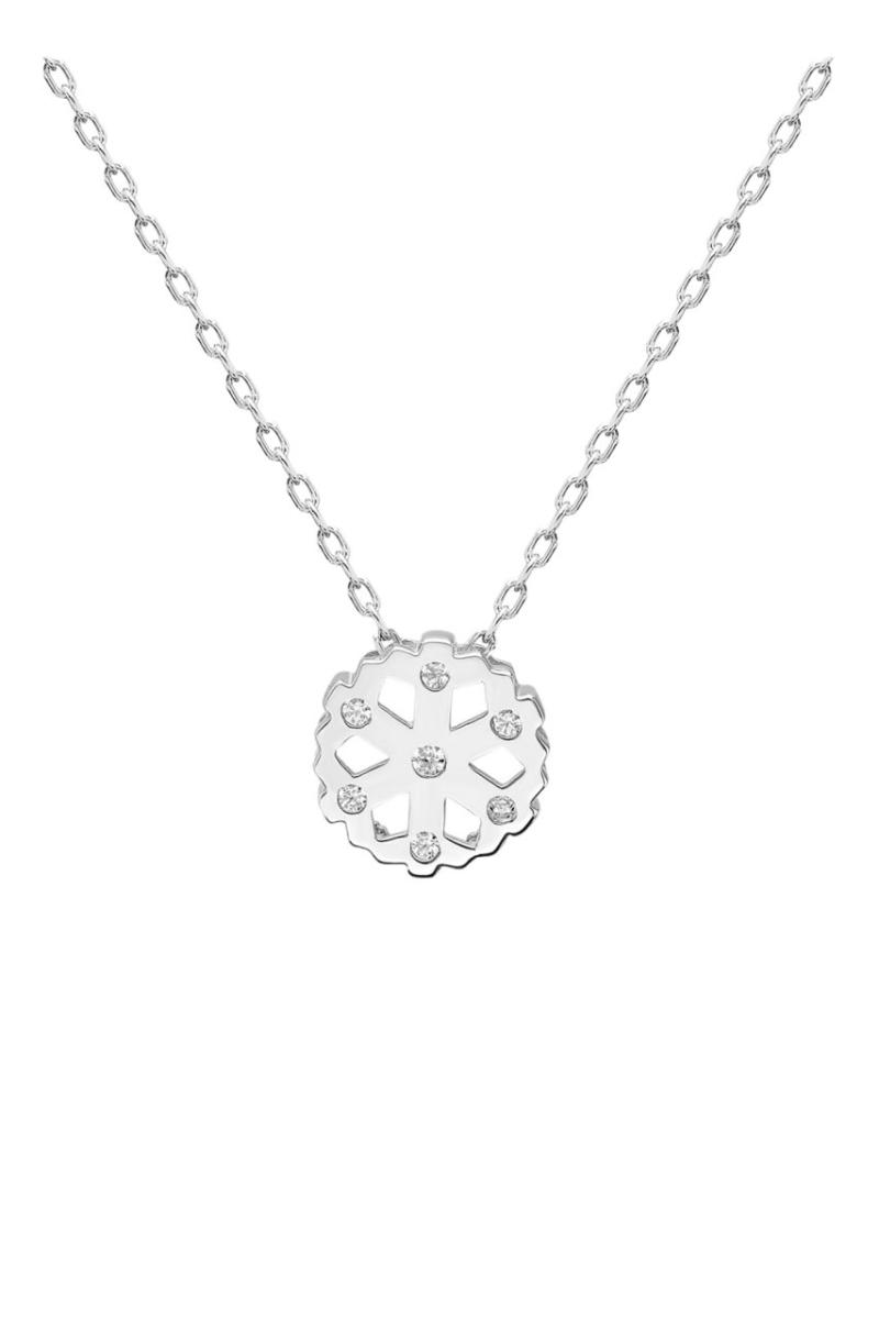 

Certified Cubic Zirconia Snowflake 925 Sterling Silver Pendant