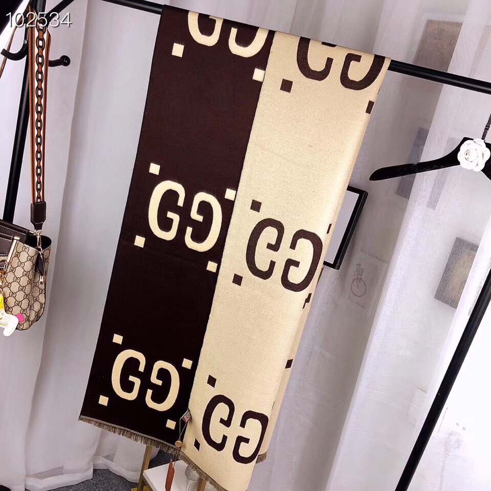 

2020 Autumn/winter new g brown luxury scarf lovers scarf designer shawl 180*65cm