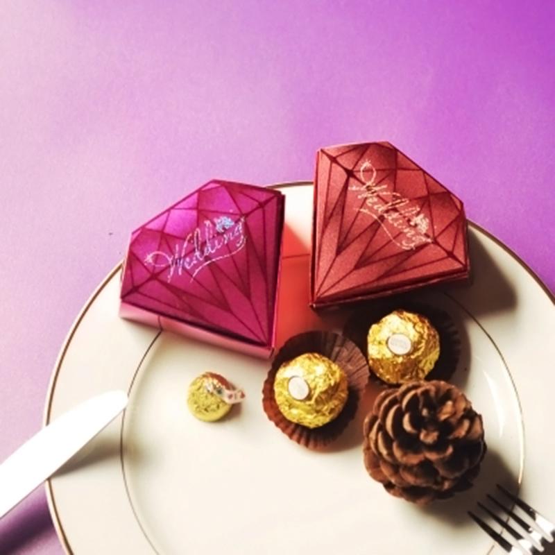 

Free shipping 50pcs sparkl diamond type bears mirror Engagement Wedding Birthday baby shower Guest Event party Candy Favor Box