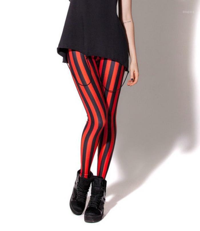 

Striped Printing Black Leggings Red Green Pink Striped Sport Women Leggings  To 4XL Size 4 Patterns1, Beige