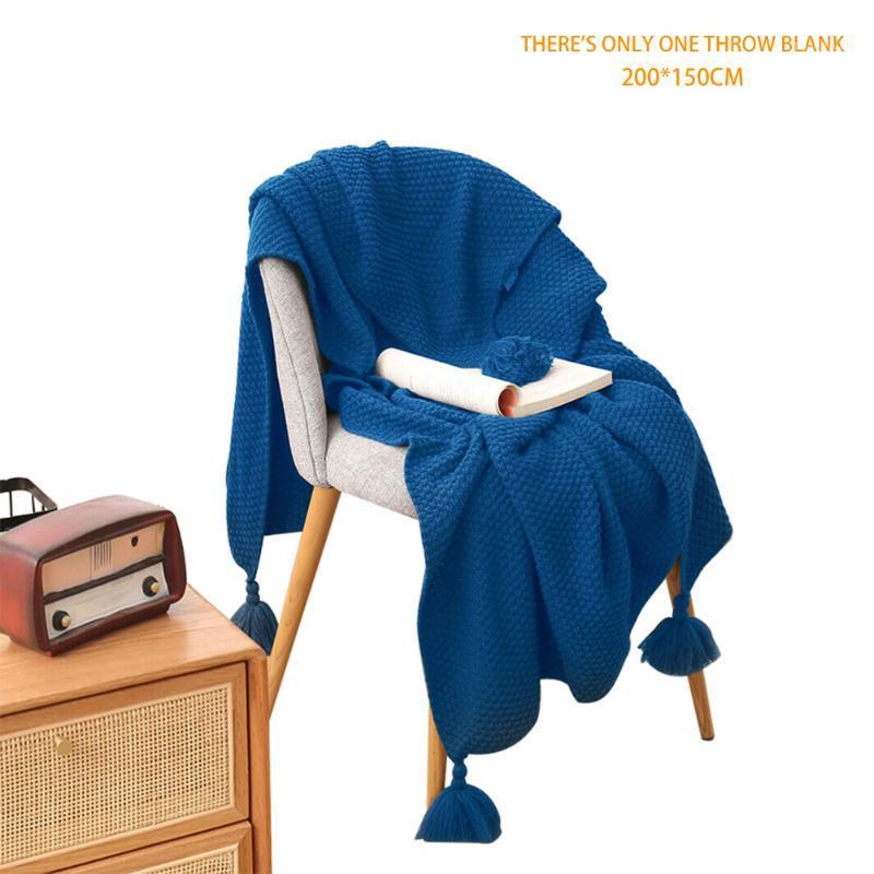 

Home Textile Woven Throw Blanket Decoration Bed Sofa Couch Chair Knitted Tapestry Solid Bedspread Nordic Fashion With Tassel Nap1