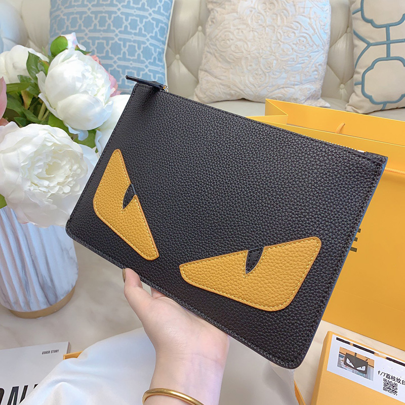 

Black Women Designer Leather With Pouch Box Bugs Eyes Real Slim Purses Fashion Luxury Men Bag Wallet Scgbi5244639, Color 1