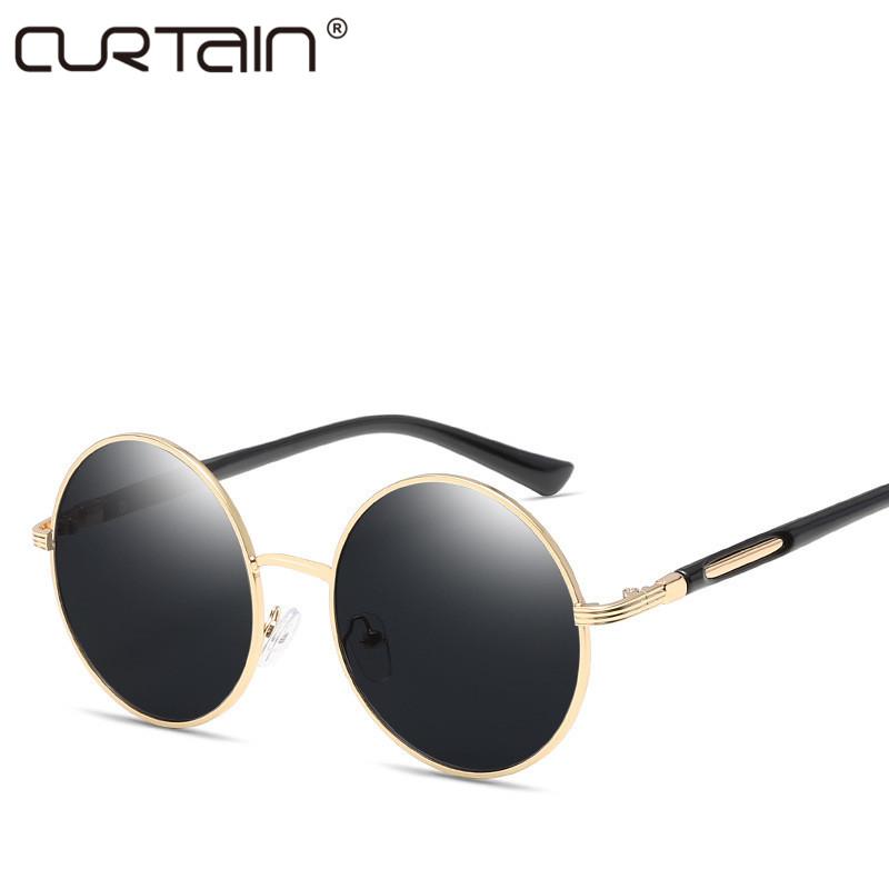 

2020 Oversized Retro Round Sunglasses Women Brand Designer Vintage Sun Glasses Female Eyewear Steampunk Mirror