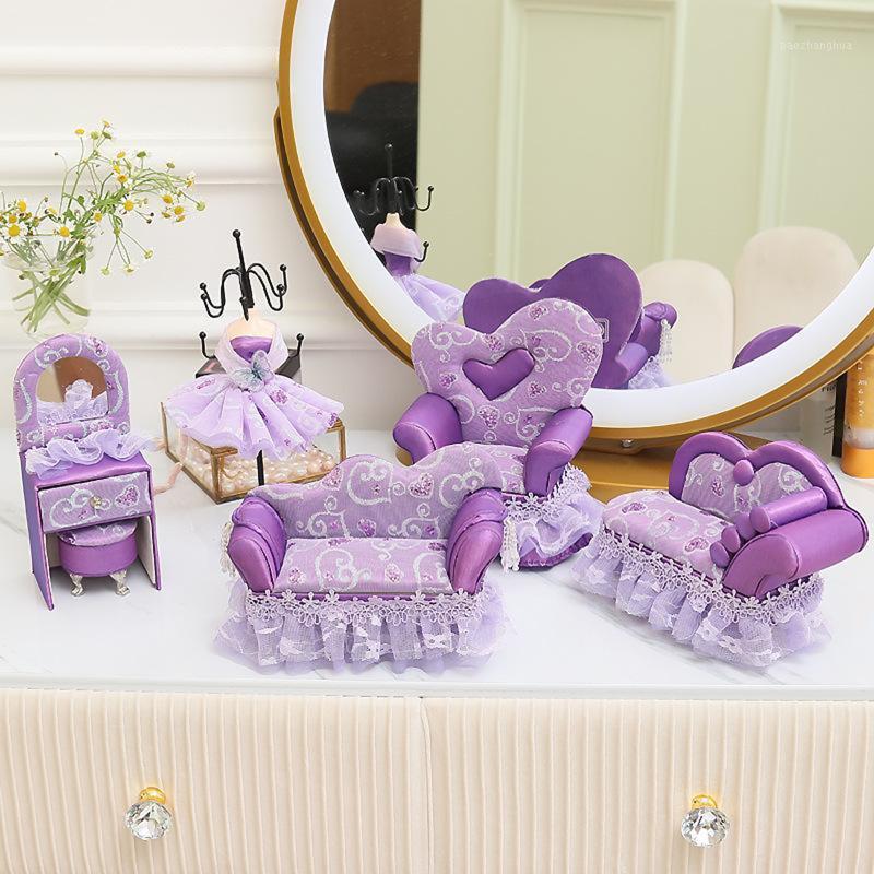 

Jewelry Box OrganizerS Dollhouse Ornaments Case Storage Display Tray ShowcasE Pouches, Bags, Pink;blue