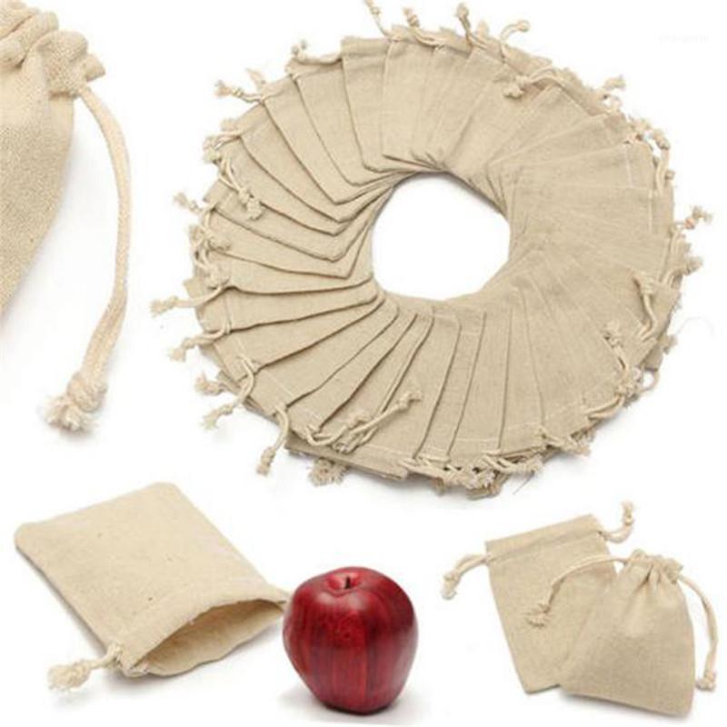 

50 Pcs Linen Drawstring Gift Bags Candy Box Sacks Wedding Birthday Party Valentine Favors Jewelry Candy Storage Christmas1