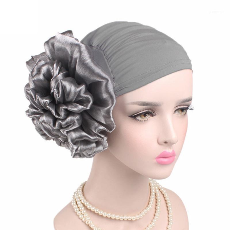 

Elastic Cloth Casual Soft Keep Warm Side Big Flower Headband Turban Multifunction Women Hats Pullover Chemotherapy Cap Ladies1, Wine red