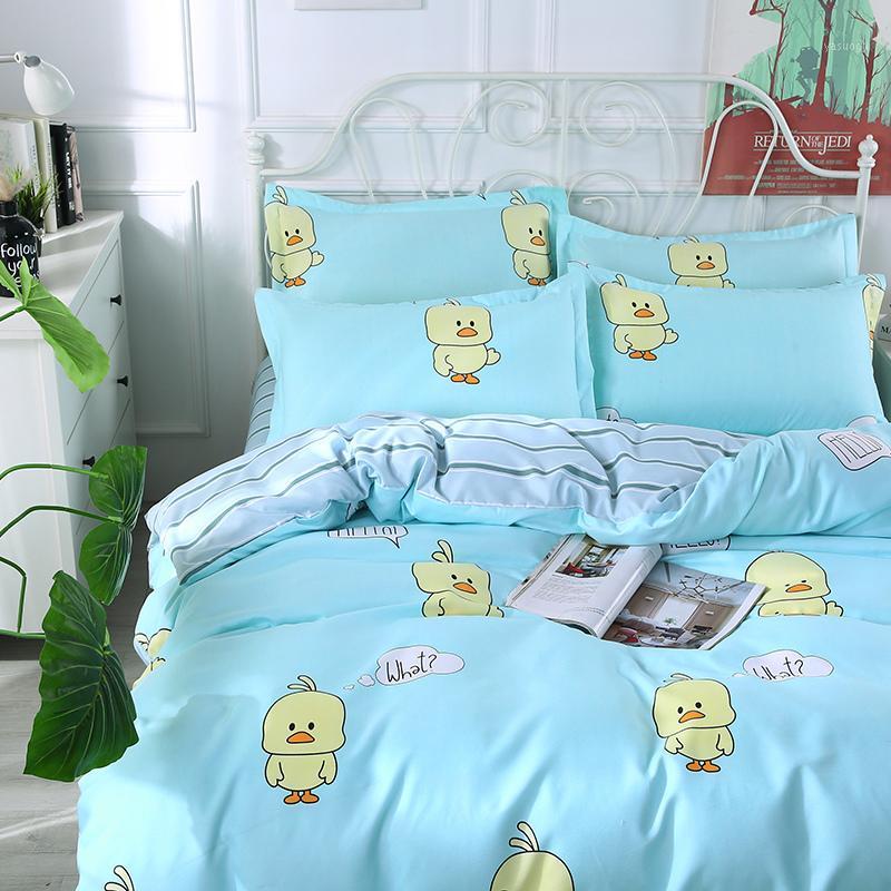 

Family of Four Sheets Bed Sheet Quilt Cover Single Student Dormitory Three-Piece Set1, 19