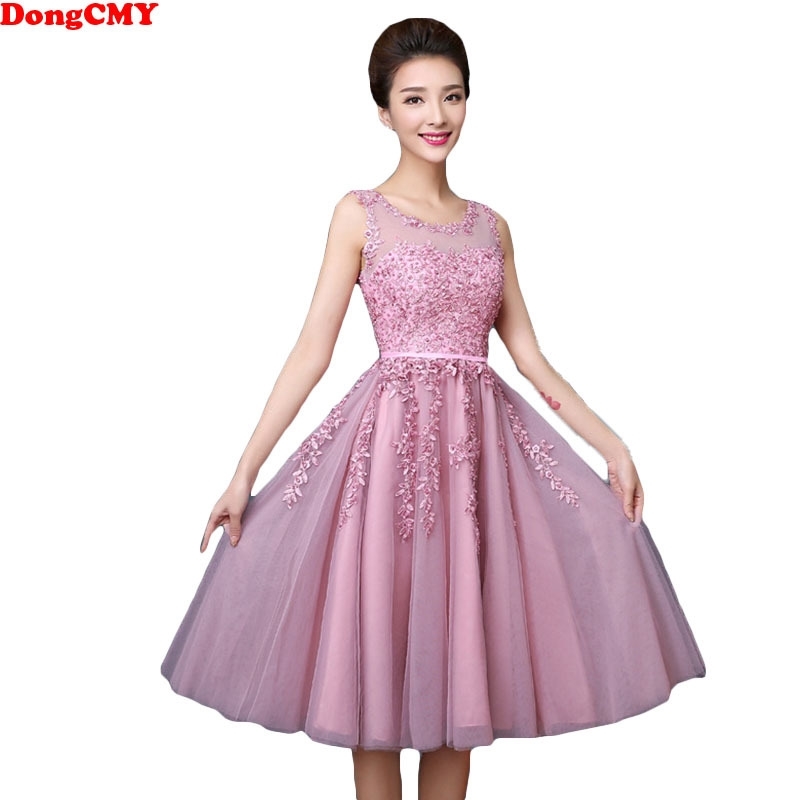 

DongCMY Short Pears Prom Dresses Junior Hot Elegant Lace Party Vestdio Gowns 201113, Red