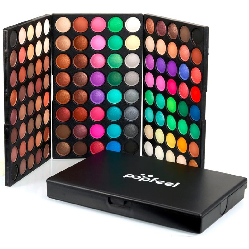 

Popfeel Professional Natural 120 Color Super Light Eye Shadow Palette Cosmetics Makeup Pallete Beauty Make Up Tool Eyeshadow Set, 28 colors