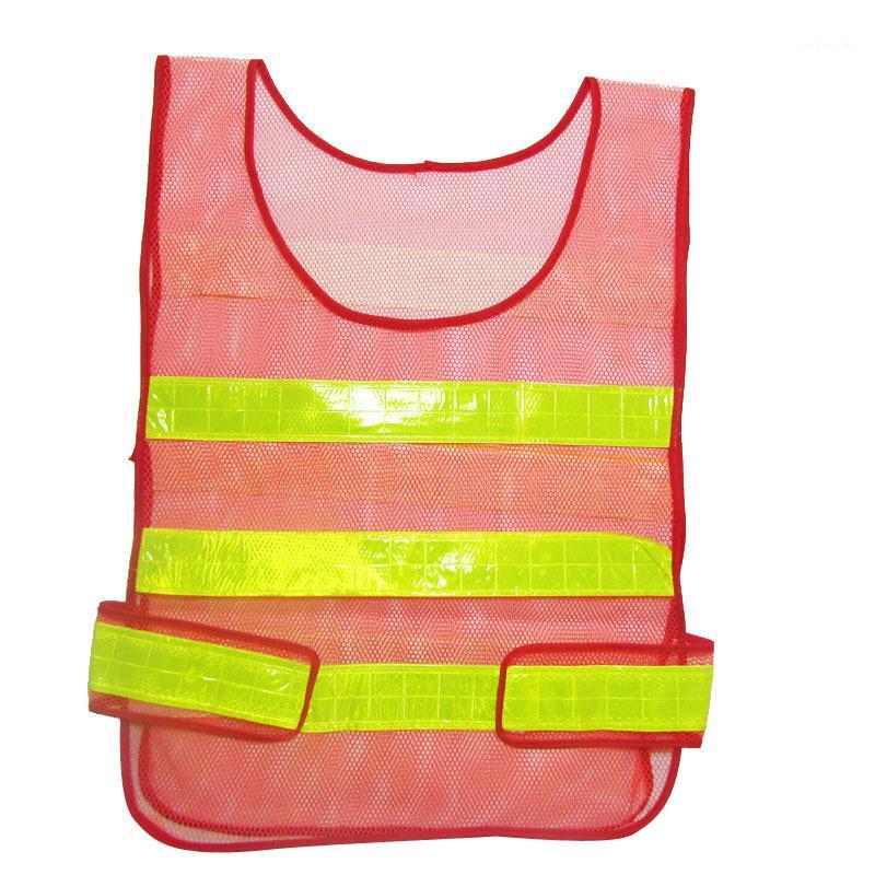 

LumiParty Safety Security Day/night Mesh outdoor Biking Running Jogging Vest, Visibility Reflective Reflector Vest Gear1, Red