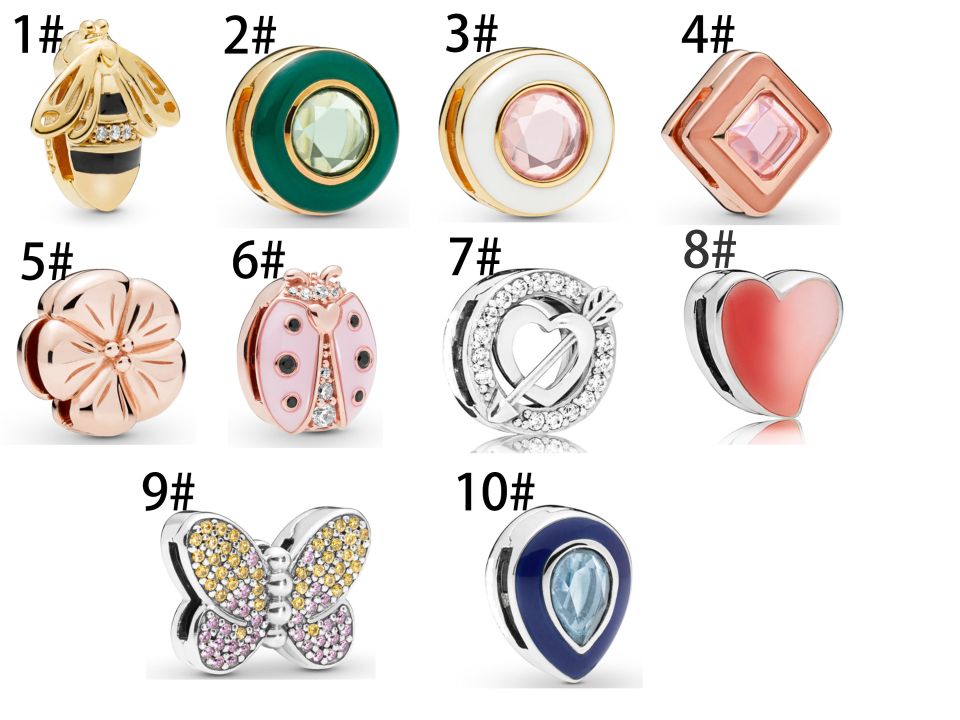 

S925 Sterling silver jewelry Diy Beads And bracetes Fits pandora Style Charm For Pandora Bracelets For European gold SILVER Bracelet&Collier