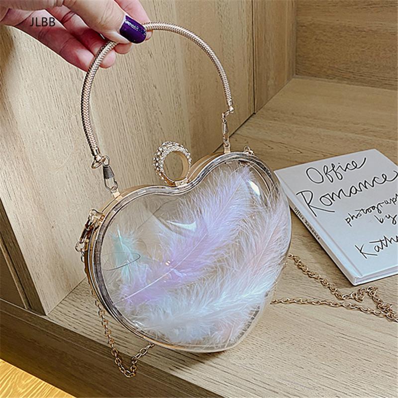 

New Acrylic Transparent Women 2 Models Shoulder Bags Women's Chain Crossbody Bags Metal Handle Handbags Fashion Evening Clutch, Paragraph one