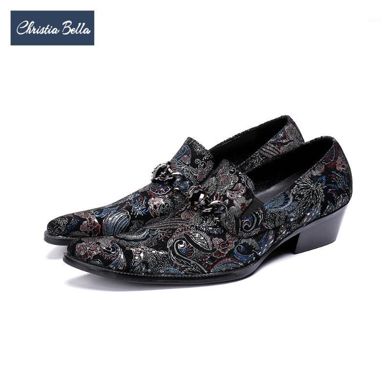 

Christia Bella British Style Floral Men Dress Shoes Suede Leather Business Brogue Shoes Party Wedding Men Formal Plus Size1, Black