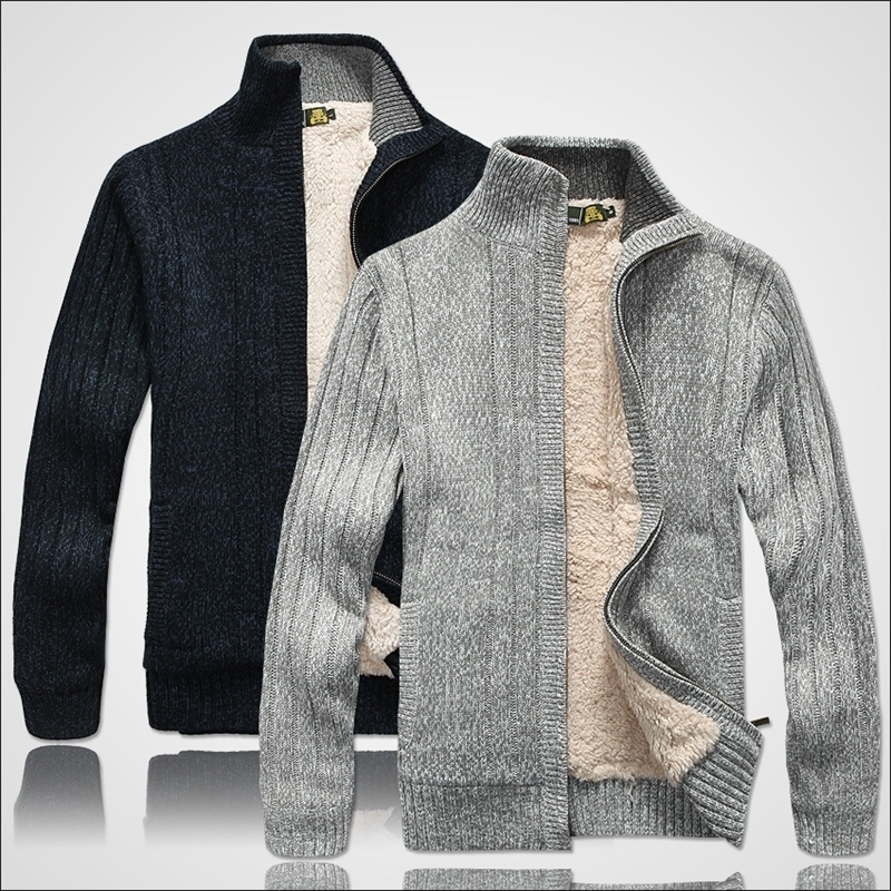 

Men sweaters Long Sleeve Sweatercoat Casual cardigan thick knitting sweater outerwear coat winter for mans 201117, Ab203-2 black