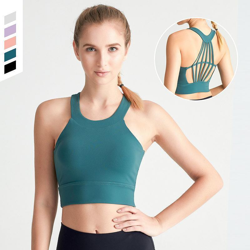

Yoga Underwear Women Shockproof Sports Beauty Back Bra Ladies Crop Top Fitness Running Vest Externally Sportswear Female 20211