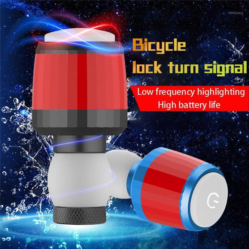 

1 Pair Bike Bicycle Handlebar Grips Caps LED Handle Bar End Plugs Light Lamp Night riding safety warning light Bike Accessories71