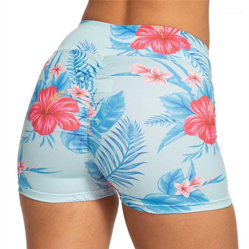 

Printed Women' Sports High Waist Shorts Athletic Gym Workout Fitness Yoga Leggings Briefs Breathable push up Yoga Shorts1, Yoga shorts 1