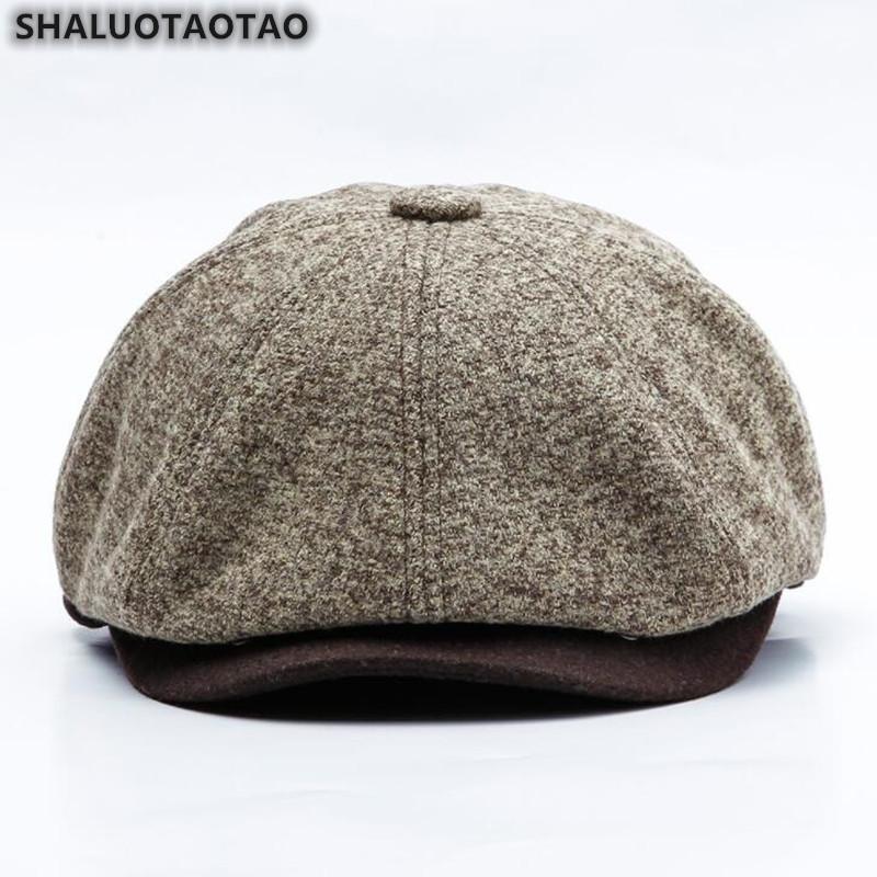 

SHALUOTAOTAO Quality Woolen/Felt Berets For Men Women Autumn Winter Fashion Thermal Painter Hat Vintage Leisure Sports Cap NEW, Light gray